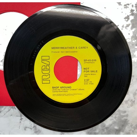 Merryweather & Carey If I Were You / Shop Around 45 Psych Funk Breaks Promo RCA - Picture 6 of 6